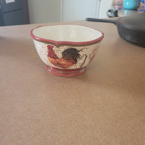 Discontinued Tuscan Rooster Ice Cream Bowls Set of 3 - Picture 6 of 8
